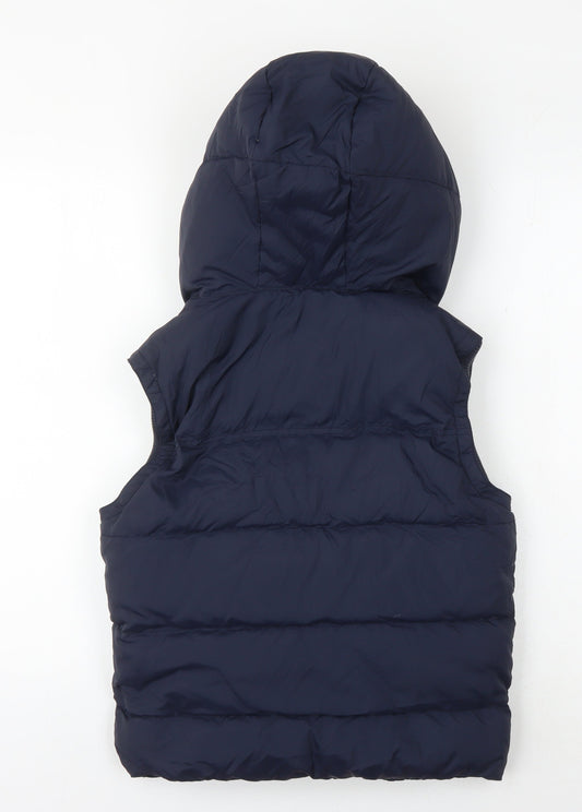 Jack Wills Women's Blue Hooded Waistcoat Size 8