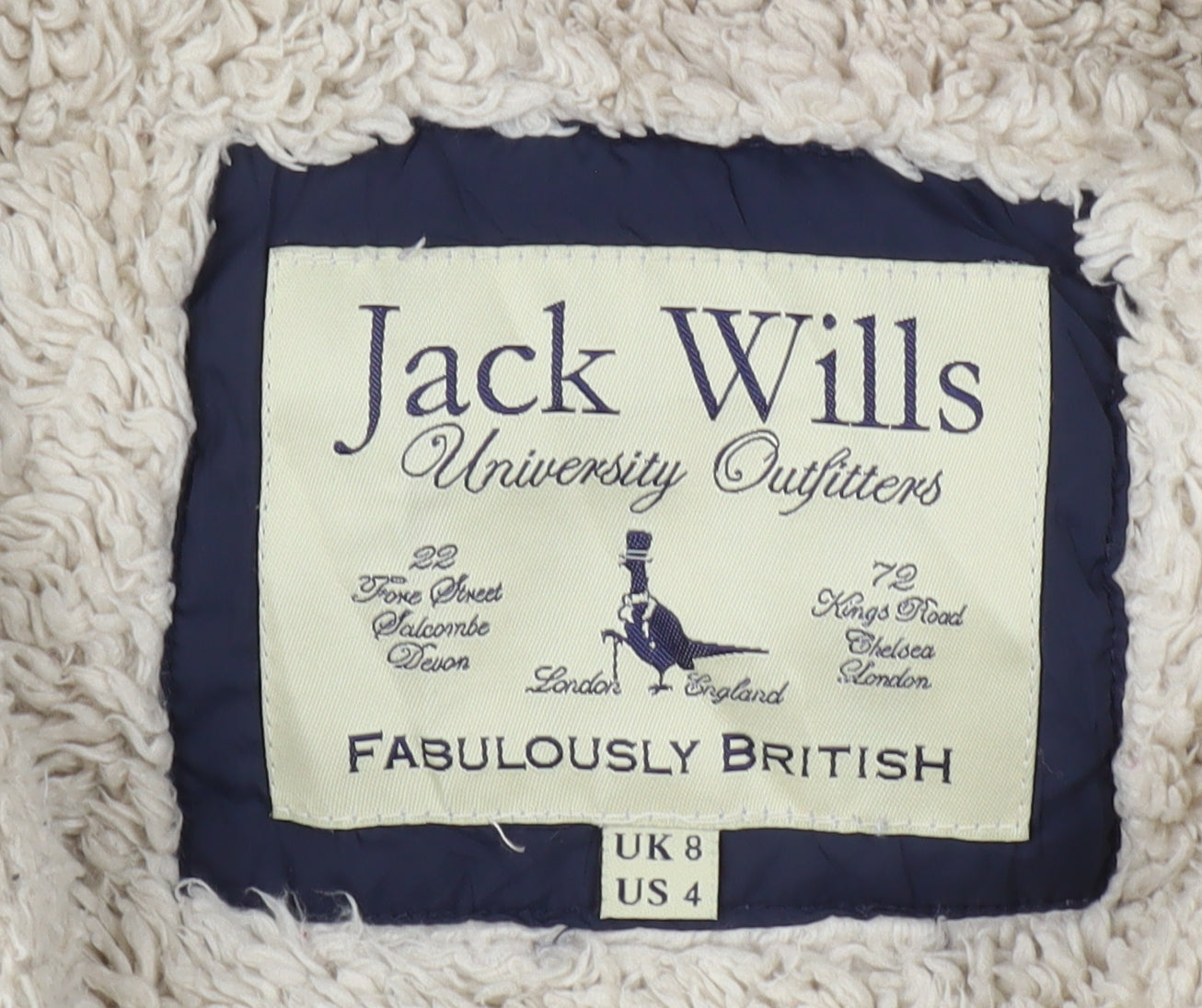 Jack Wills Women's Blue Hooded Waistcoat Size 8