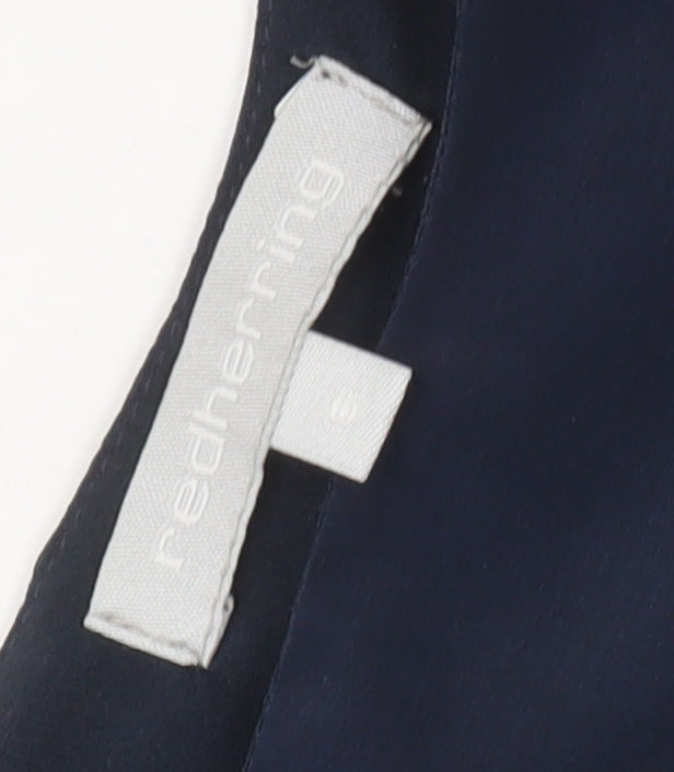 Brand and care label for Red Herring Women's Blue Striped Sheath Dress, size 8