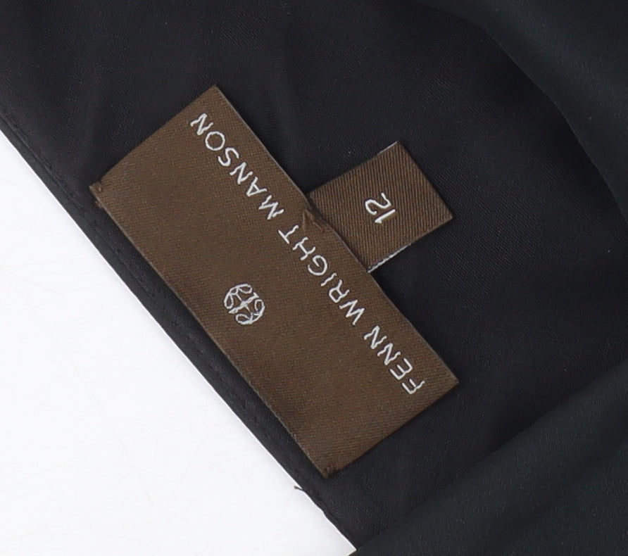 Fenn Wright Manson Women's Black Embroidered Dress, Size 12