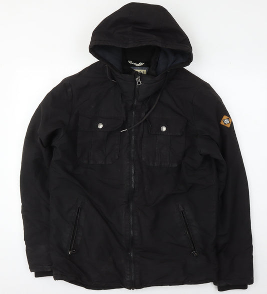 Jack & Jones Men's Black Parka Jacket Medium