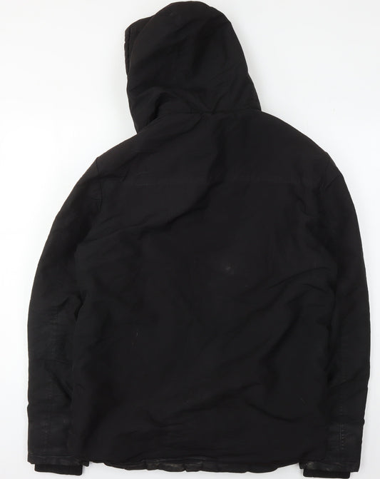 Jack & Jones Men's Black Parka Jacket Medium