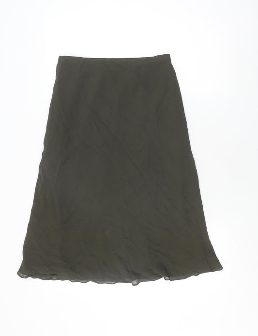 Marks and Spencer Women's Green Knee Length Skirt Size 10