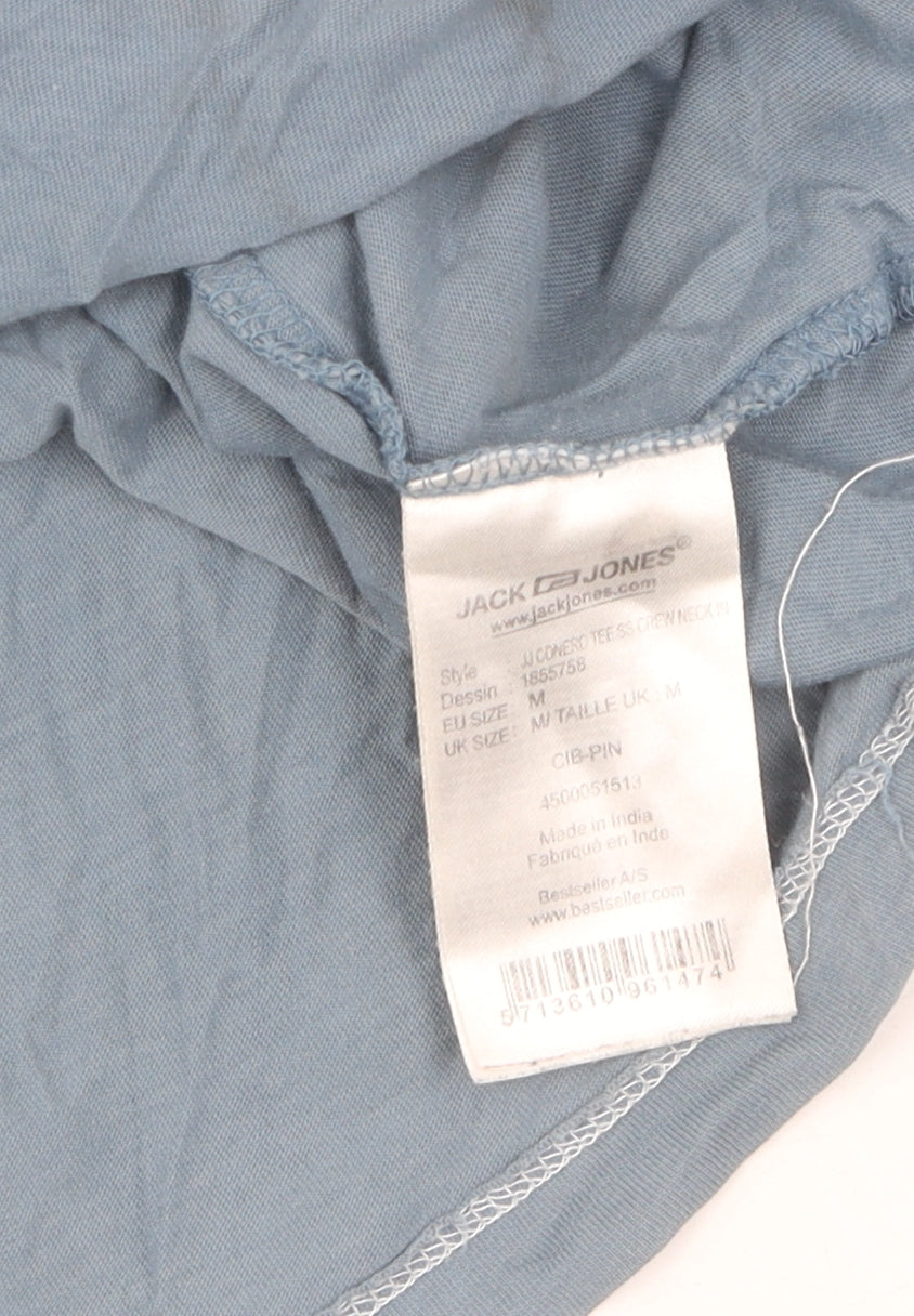 Jack & Jones Men's Blue Graphic Print T-Shirt, M