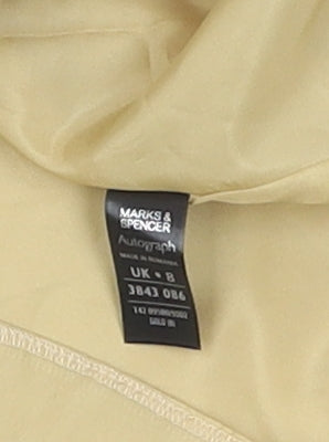 Brand and care label for Marks & Spencer Gold Strapless Midi Dress