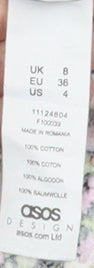 Close-up detail of ASOS Women's Multicoloured Floral Dress, size 8
