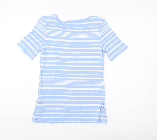 Betty Barclay Women's Blue Striped T-Shirt Size 8