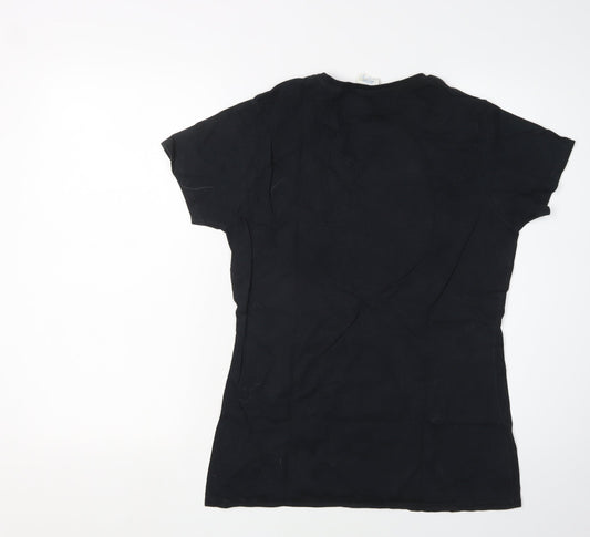 Womens UK Size S Netflix Black Cotton T-Shirt