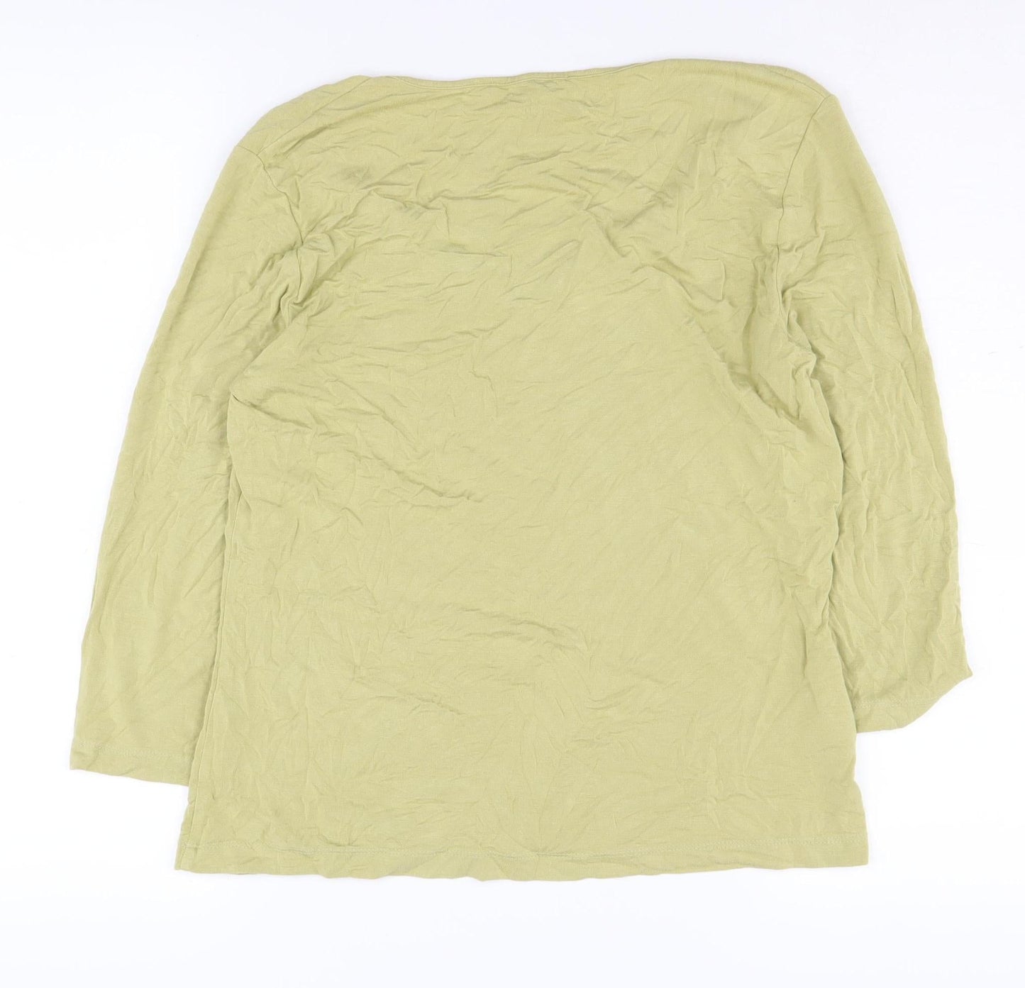 Laura Ashley Women’s Green Viscose Blouse, Size 16, 3/4 Sleeve