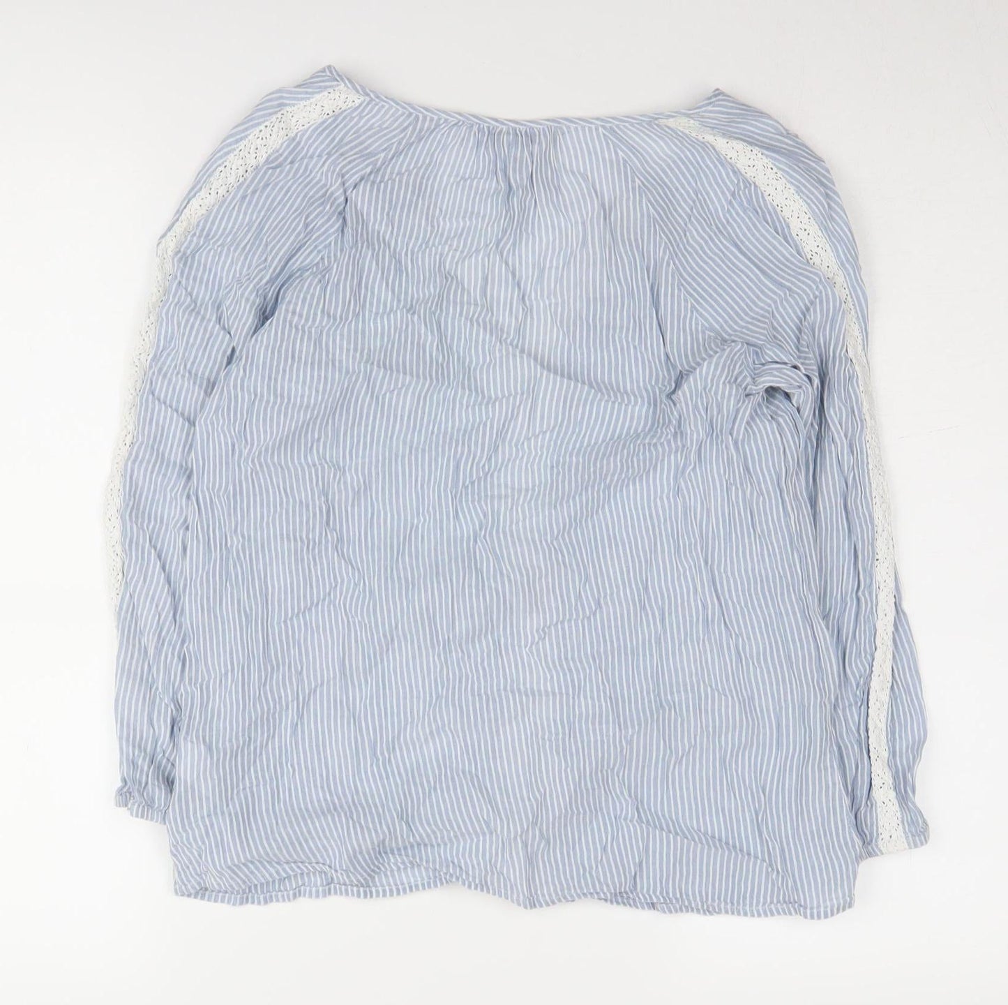 The White Company Women's Blue 8 V-Neck Blouse