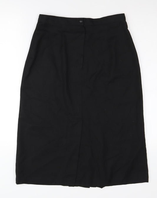 Riapele Women’s Pleated Midi Skirt, Black, Size 16