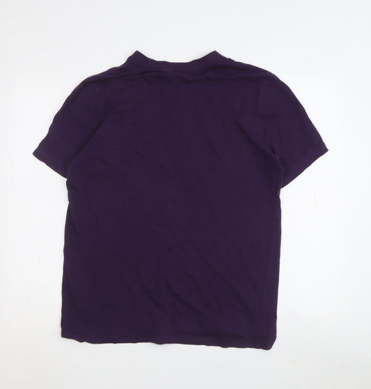 Nike Unisex Purple Crew Neck T-Shirt M Casual