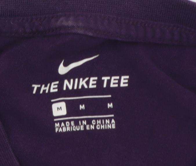 Nike Unisex Purple Crew Neck T-Shirt M Casual