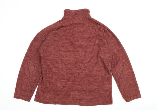 Mountain Warehouse Men's Red 1/2 Zip Fleece Sweatshirt M