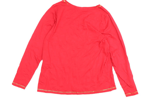 Disney Women's Red Christmas T-Shirt Size 16-18