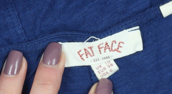 Fat Face Women's Blue Geometric Tank Top Size 10