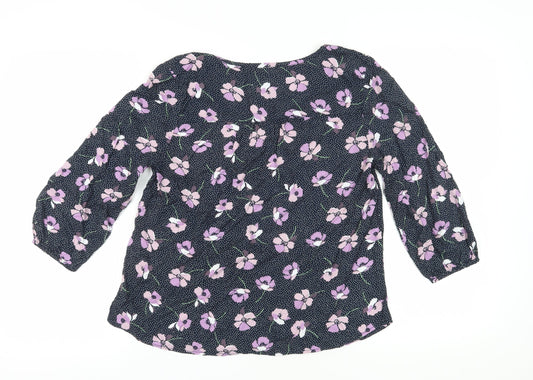 Womens UK Size 10 Maine New England Multicoloured Viscose Blouse
