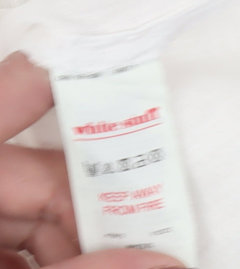 White Stuff Women's White Linen Tunic Blouse, Size 10