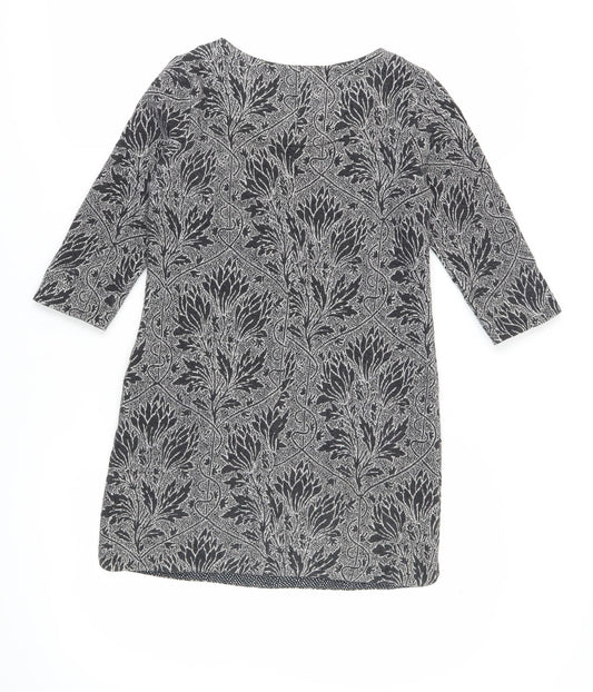 White Stuff Women’s Black Geometric Shift Dress Size 8