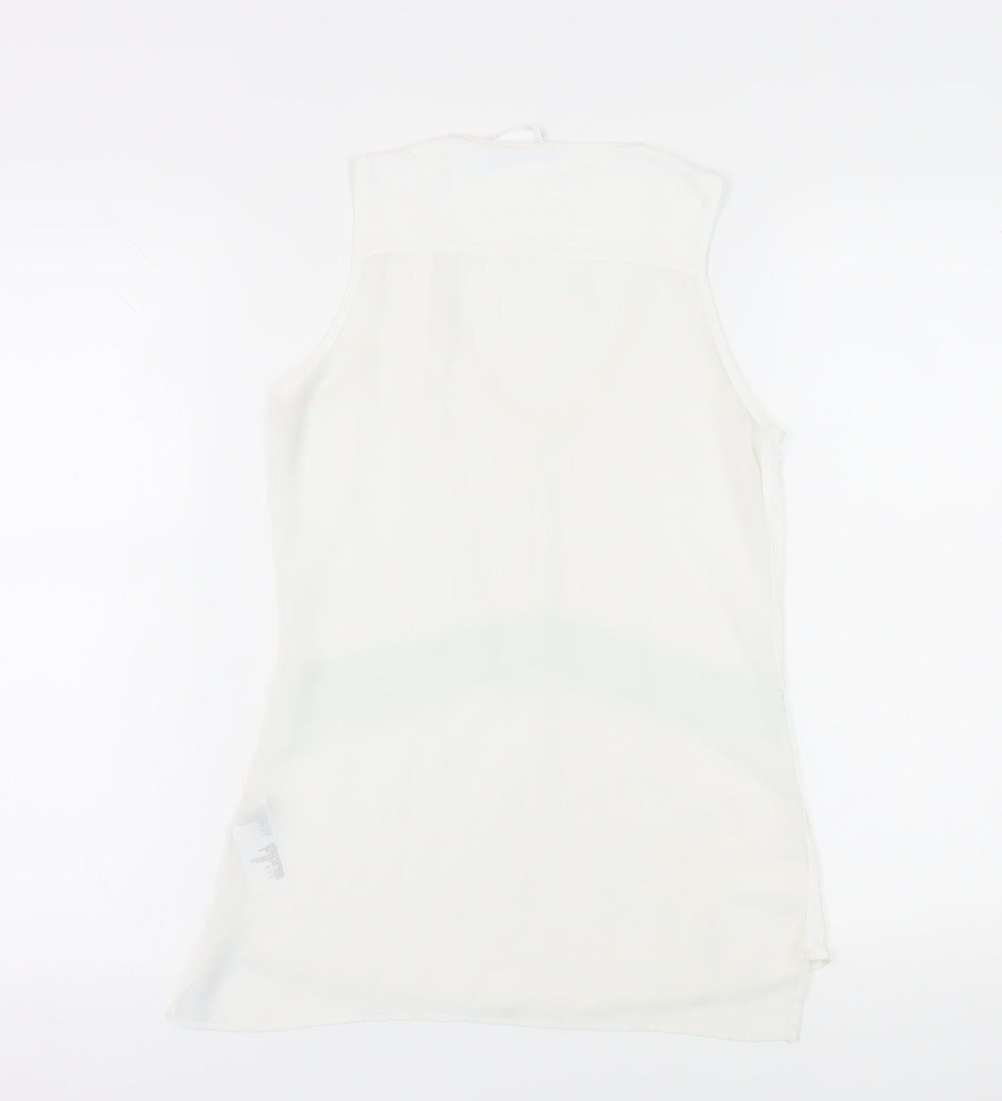 Karen Millen Women's White Viscose Tank Top Size 10