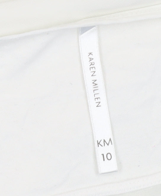 Karen Millen Women's White Viscose Tank Top Size 10