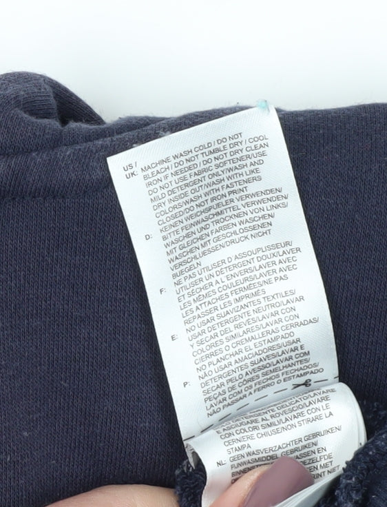 Adidas Unisex Blue Grey Hoodie, Small, Logo Style