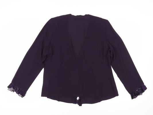 Womens UK Size 14 Jacques Vert Purple Polyester Blouse