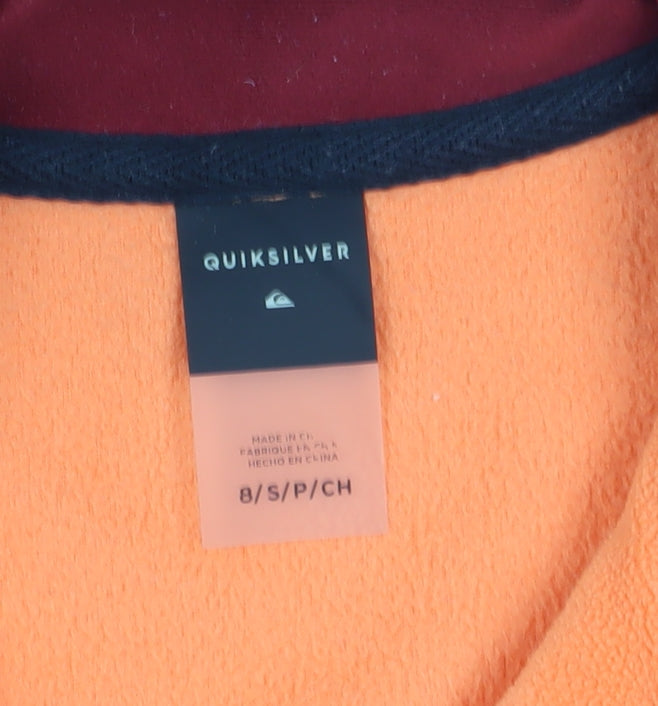 Quiksilver Unisex Orange High Neck Pullover Sweatshirt