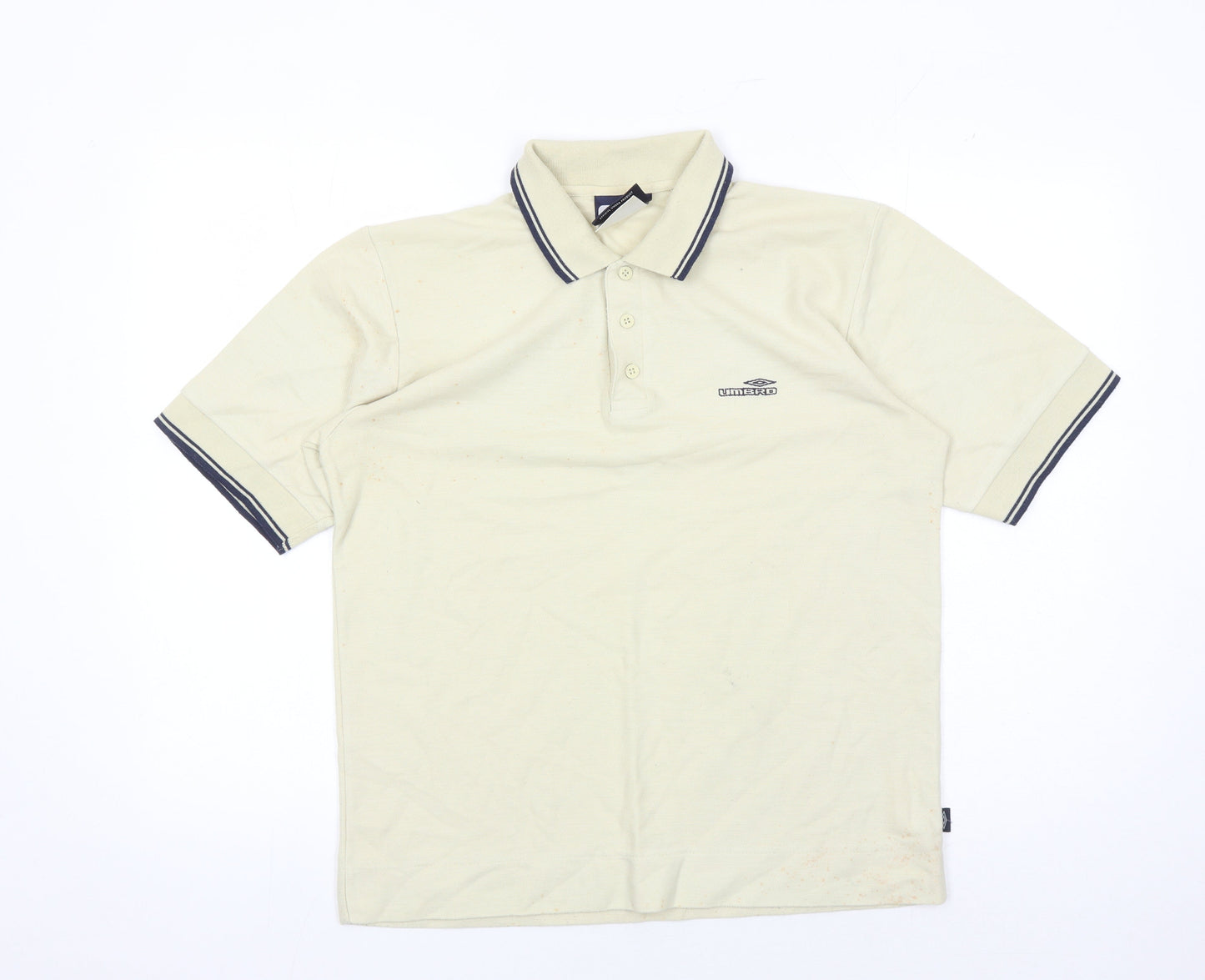 Umbro Men's Beige Polo Shirt M Casual Short Sleeve