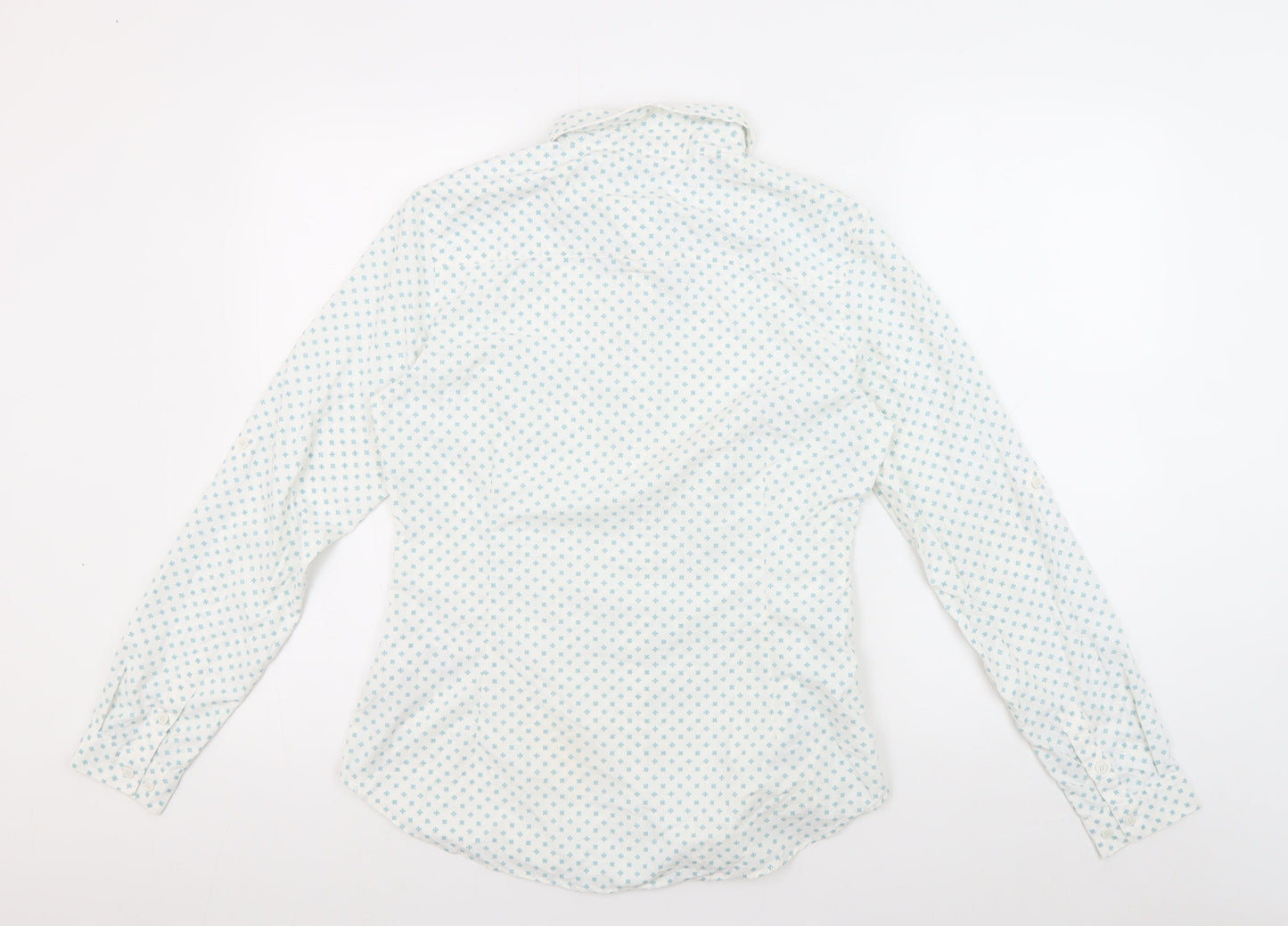 Trespass Women's White Geometric Button-Up Shirt S