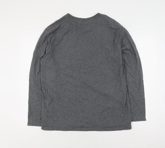 Baleno Men's XL Grey Cotton Graphic Jumper