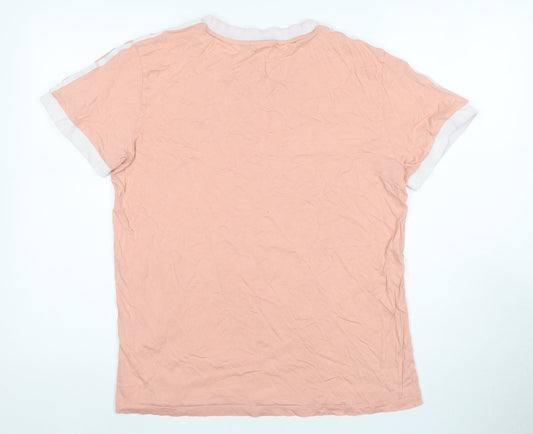 Adidas Women's Pink Crew Neck T-Shirt Size 8