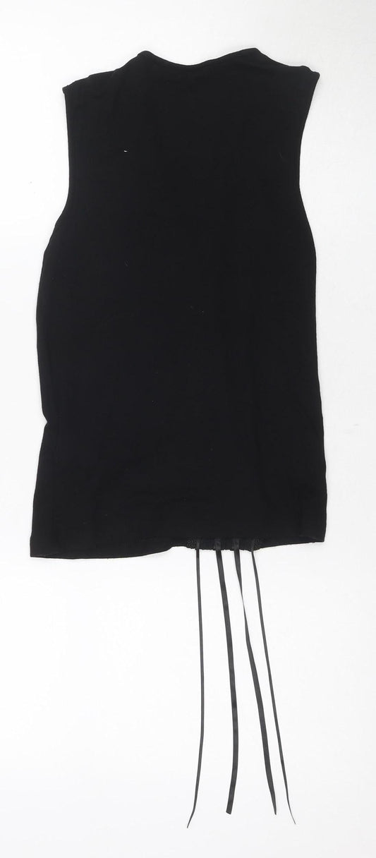 Womens UK Size 10 Ted Baker Black Viscose Blend Blouse