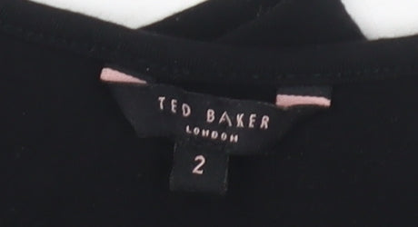 Ted Baker Women's Black Wrap Blouse with Straps