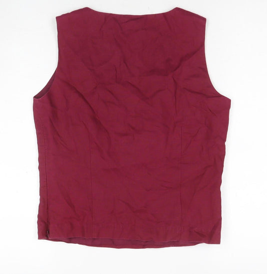 Alex & Co. Women's Red Sleeveless Blouse, Size 10