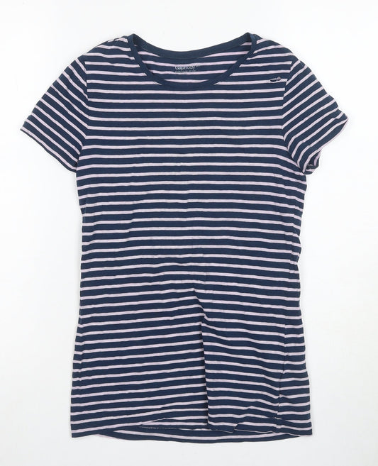 Gap Womens Blue Striped Cotton T-Shirt S