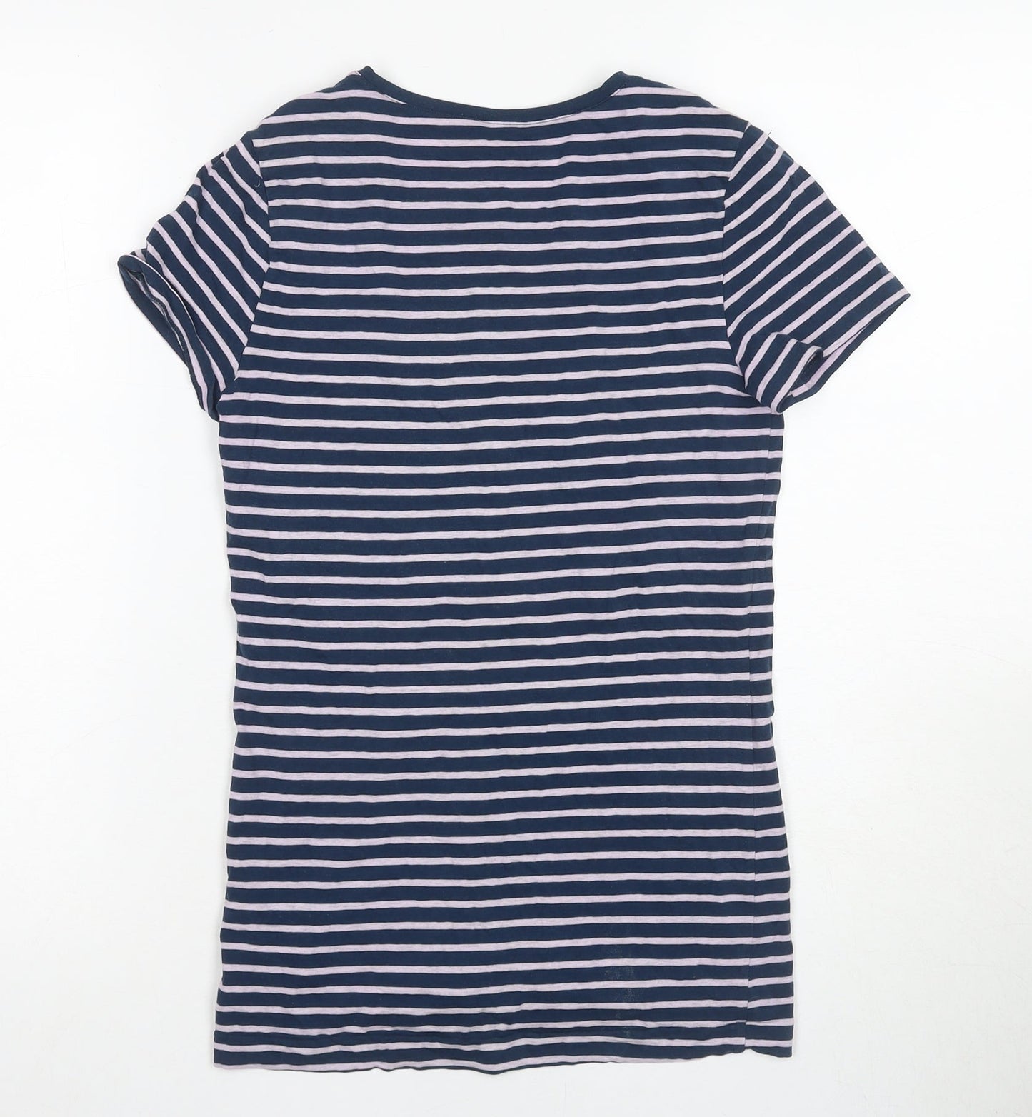 Gap Womens Blue Striped Cotton T-Shirt S