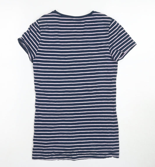 Gap Womens Blue Striped Cotton T-Shirt S