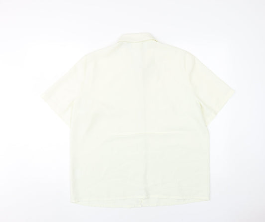 Eastex Women's Ivory Button-Up Blouse Size 14