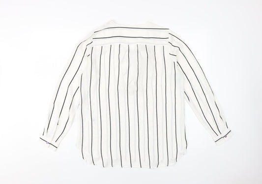 Womens UK Size 10 Jacqueline de Yong White Polyester Blouse