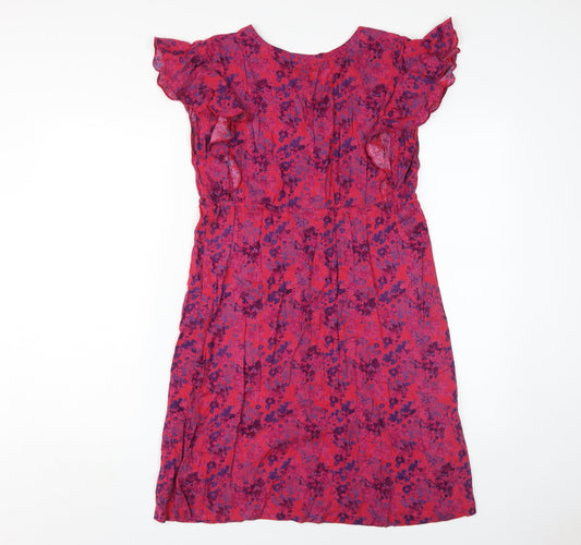 Weird Fish Women's Multicoloured Size 10 Knee Length Dress