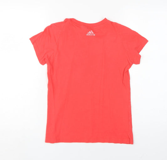 Adidas Women's Red Basic T-Shirt Size 10