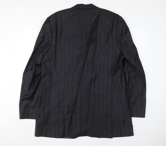 Jeff Banks Men's Black 44 Blazer Striped Formal Long