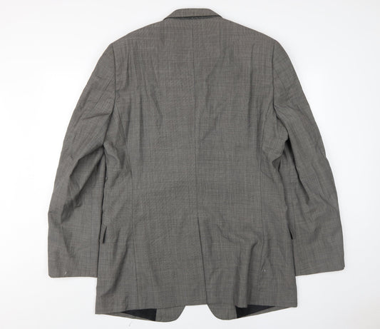 Jaeger Men's Grey Check Suit Jacket 44L