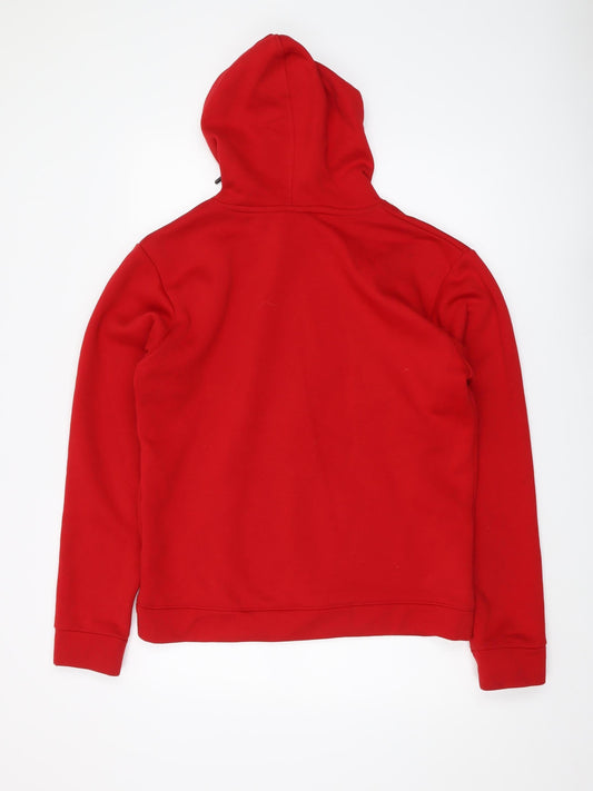 Champion Men's Red Pullover Hoodie M - Logo Graphic