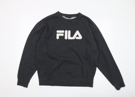 Fila Men's Black Pullover Sweatshirt - Size L