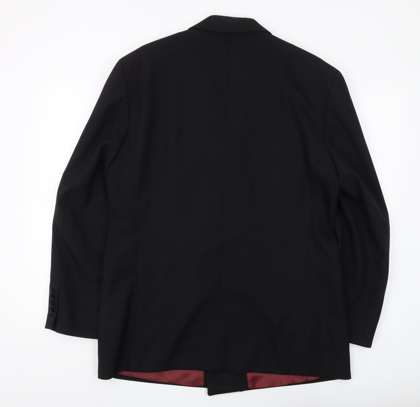 Moss Bros Men's Black Double-Breasted Blazer, 42R