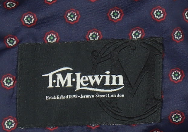 T.M. Lewin Men's Grey Wool Blazer, Size 38, Regular Fit