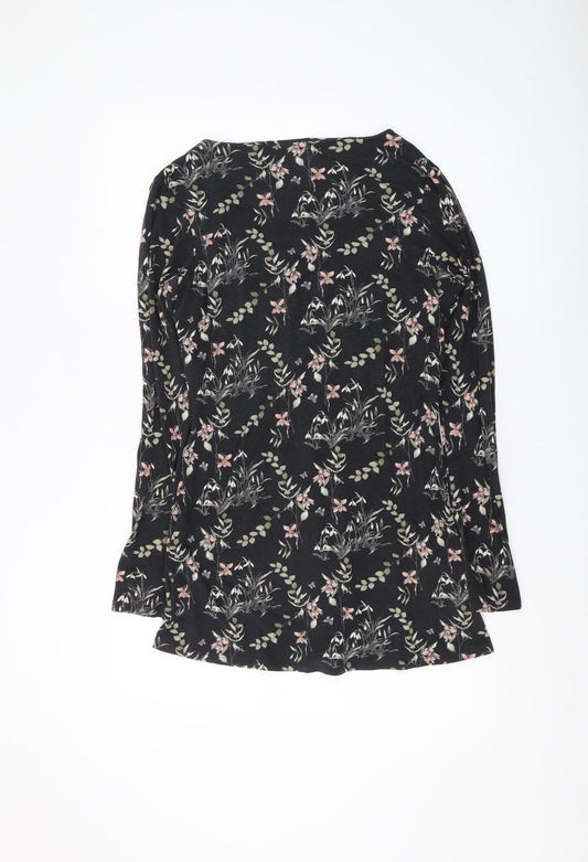 Womens UK Size 14 Laura Ashley Black Viscose Blend Blouse