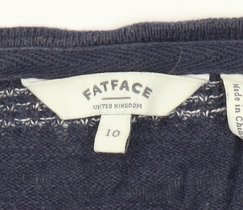 FatFace Women's Blue Striped Cardigan Size 10